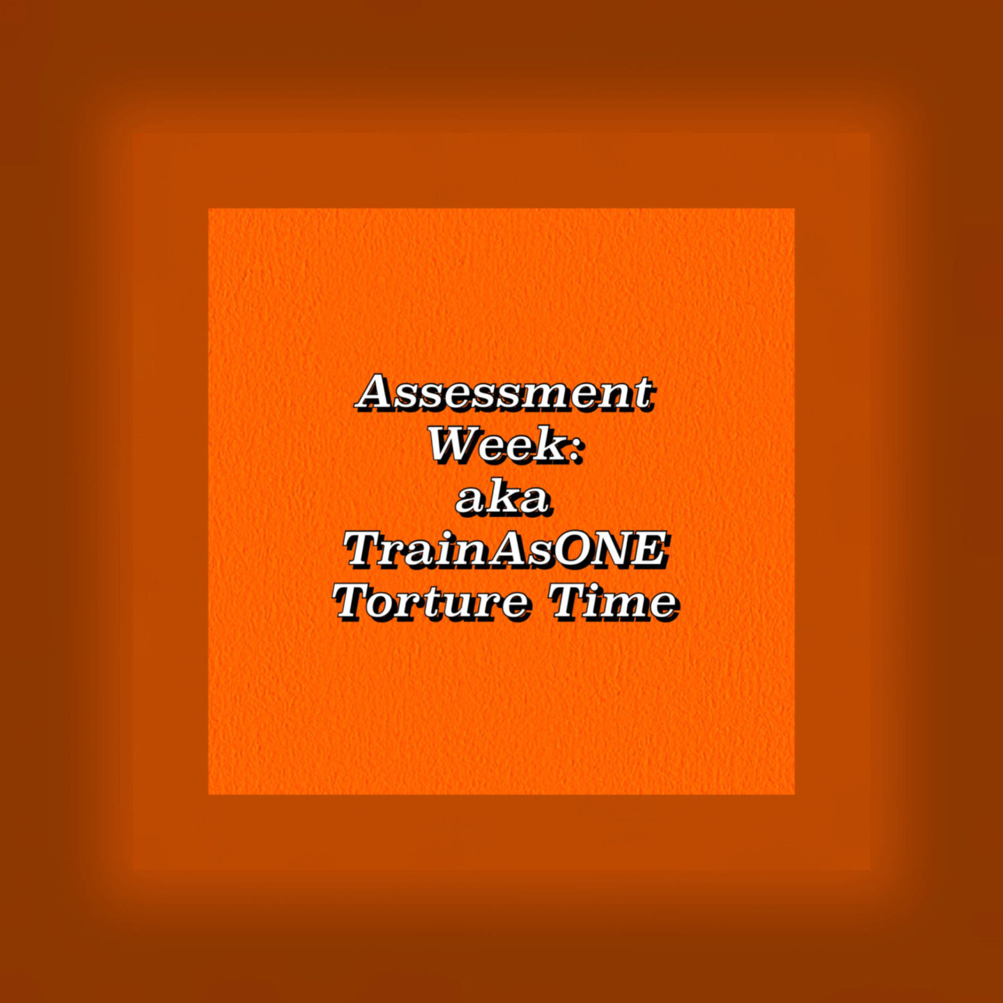 Image wording - Assessment Week: aka TrainAsONE Torture Time